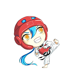 卡通搏击女孩素材