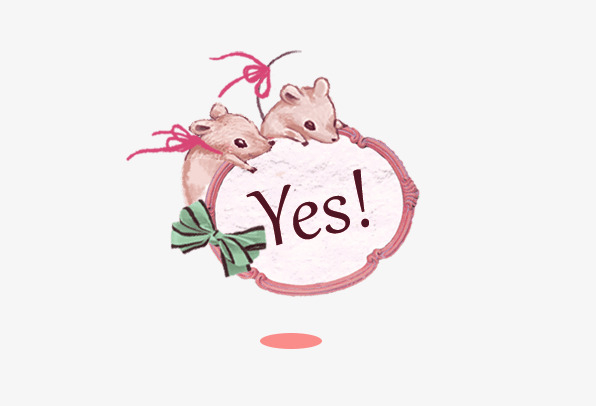 小老鼠标签图案素材