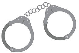灰色矢量手铐警察配件