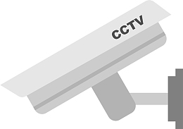 一个灰色CCTV摄像头