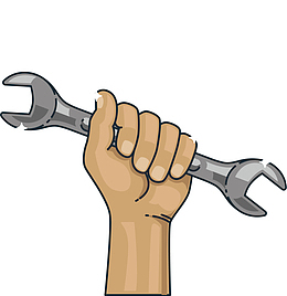 劳动节高高举起的手