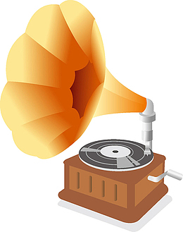 留声机手绘