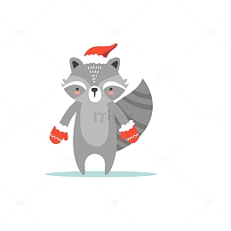 卡通过冬的老松鼠矢量免抠图