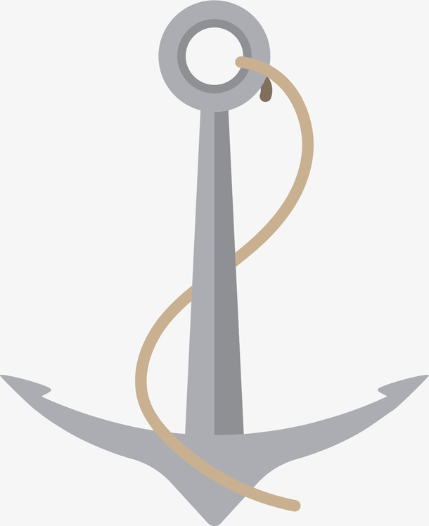 矢量图灰色的抛锚