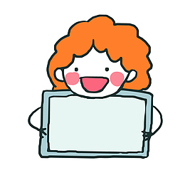 拿着告示牌的女孩人物