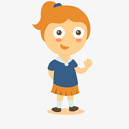 打招呼的小女孩卡通素材_打招呼的小女孩卡通png图片下载_觅元素