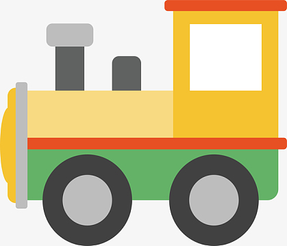 卡通精美火车头设计