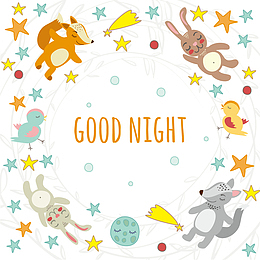 矢量good night