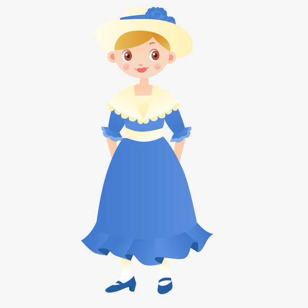 蓝色的童装裙子设计