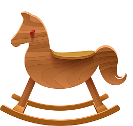 木质可爱卡通木马