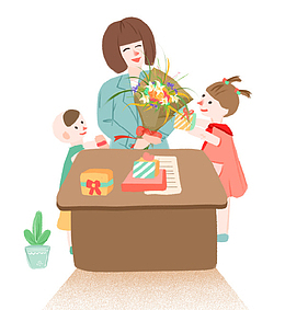 卡通手绘教师节插画免抠