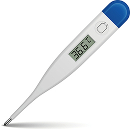 一个白色的电子体温计