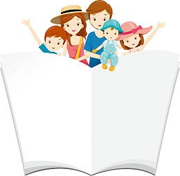 手绘卡通翻开的书本