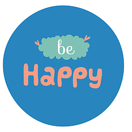 可爱字母圆形手绘