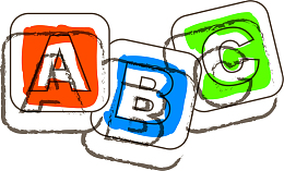 绿色abc字母