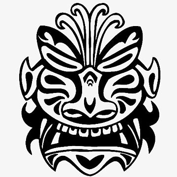 黑色脸谱素材_黑色脸谱图片元素-觅元素