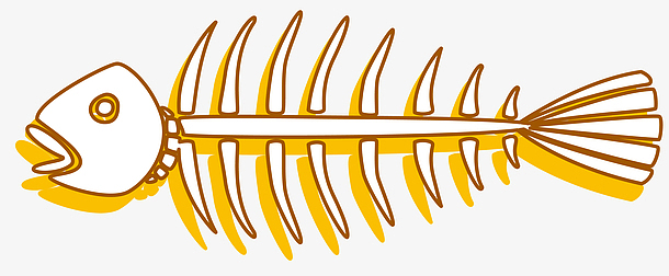 png密集鱼骨头矢量卡通png手绘鱼骨头png灰色鱼骨图epspng鱼尾矢量