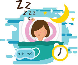 正在梦想中的可爱女孩