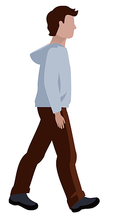 世界步行日走路的男孩
