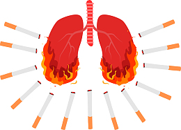世界无烟日燃烧的肺部