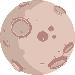 宇宙太空陨坑星球