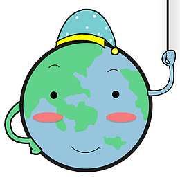 卡通准备睡觉的地球