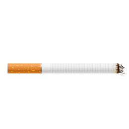 矢量手绘点燃的香烟
