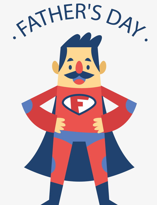 父亲节超人形象父亲