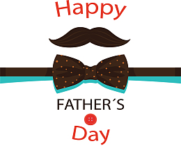 胡子领结父亲节快乐