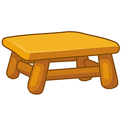 卡通手绘凳子设计矢量图