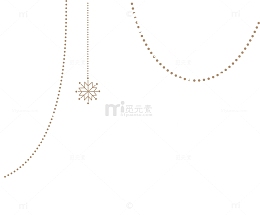 褐色冬季圣诞节雪花挂饰
