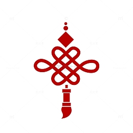 红色中国结矢量图