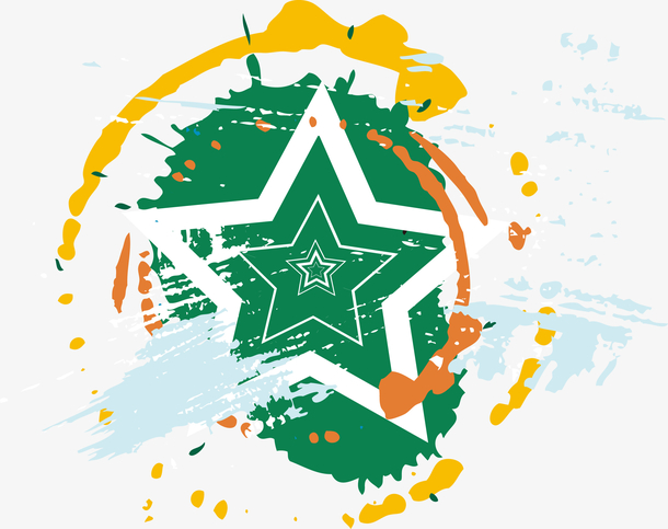 矢量装饰图潮流五角星素材