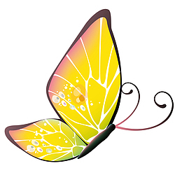 绚丽蝴蝶矢量素材