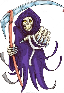 紫色卡通死神