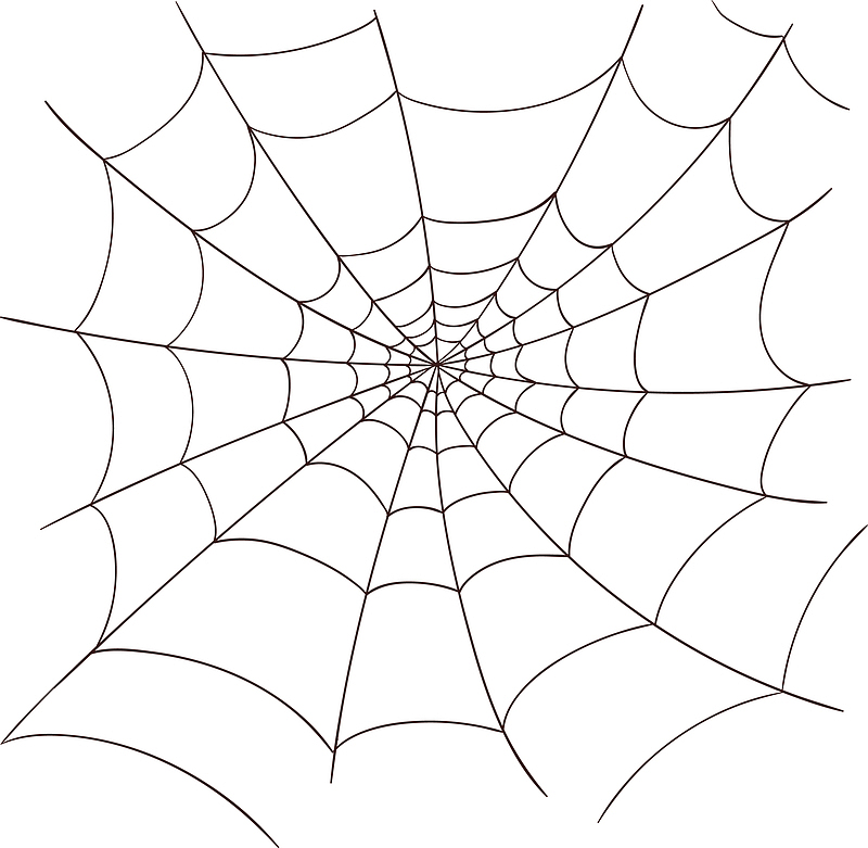 黑色线条蜘蛛网