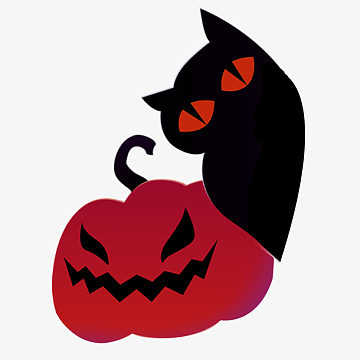 万圣节恐怖小猫南瓜装饰下载