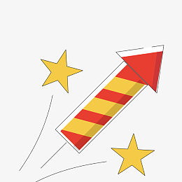 可爱放烟花卡通图标