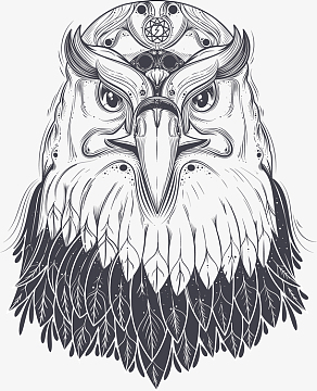 aipng精致马身纹身刺青图形矢量图(1803x2509)aipng龙图腾矢量卡通