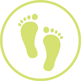 浅绿色脚印