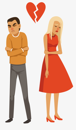 感情破裂的两个人