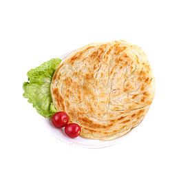 圣女果青菜配煎饼