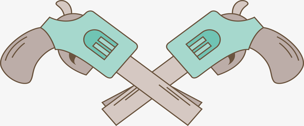 两把交叉的手枪