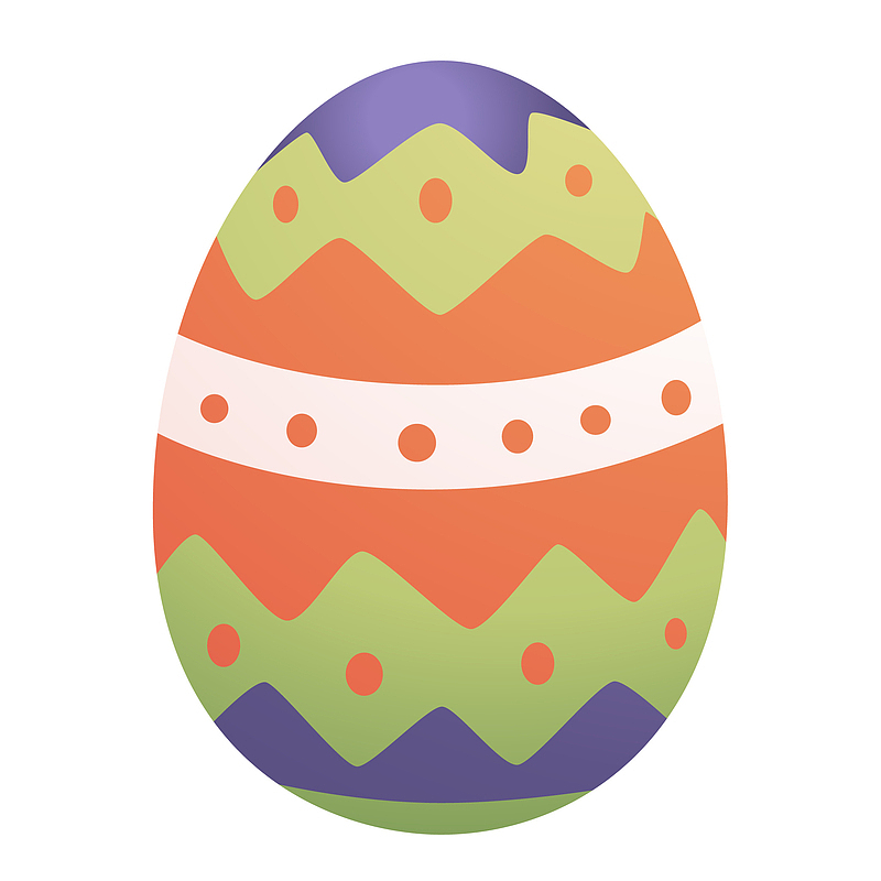 矢量手绘复活节时尚彩蛋