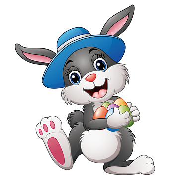 卡通动物兔子矢量图