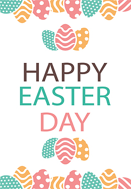 彩蛋边框复活节海报