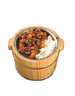 天然美味木桶饭PNG