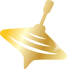 金色渐变旋转陀螺