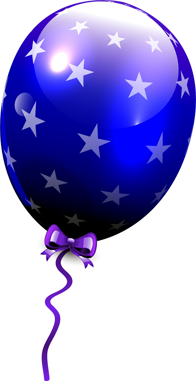儿童节蓝色星星气球
