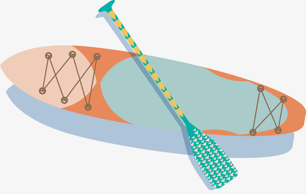 绿色卡通冲浪板